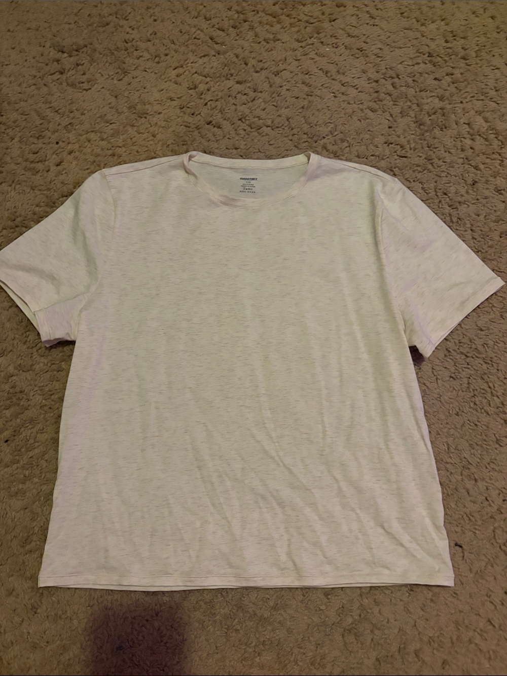 aerie Smoothez Cotton Crew Tshirt Heathered Frost